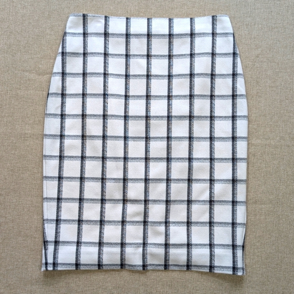 EXPRESS PLAID PENCIL SKIRT, SIZE 2